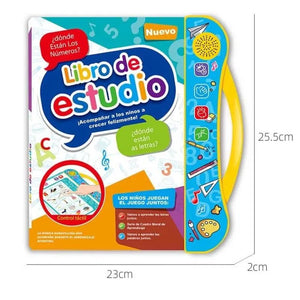 LIBRO INTERACTIVO TÁCTIL CON SONIDO ESPAÑOL / INGLES 2023