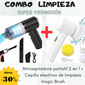 COMBO MINI ASPIRADORA PORTATIL + CEPILLO ELÉCTRICO MULTIUSO - MAGIC BRUSH 5 EN 1