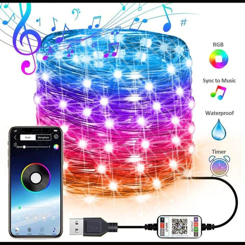 LUCES INTELIGENTES RGB CON APP NAVIDEÑO🎁 ENVIO GRATISSS